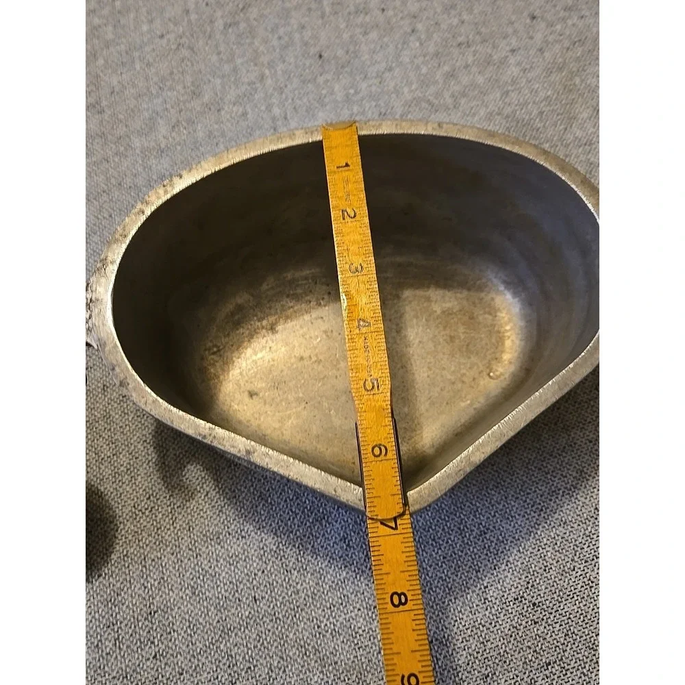 Vintage Guardian Service Ware 2-Qt Triangle Pot w/ Original Metal Hammered Lid